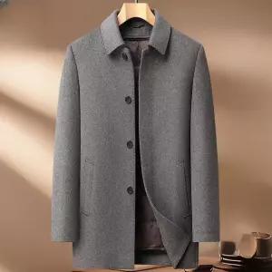 캐시미어 100 남자 반코트 양모 울 하프코트