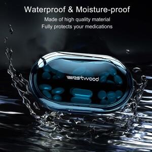 4셀 휴대용 알약 상자 프리미엄 BPA 무료 분리형 구획이 방수 여행 의학