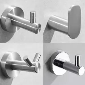 스탠 SUS304 무광 유광 벽옷걸이 모자걸이 욕실 다용도 타공 후크 벽걸이 벽고리