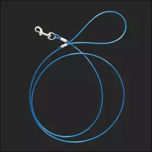 국산 코팅 와야 와이어 3mm 파랑 애견 산책 개 리드줄쇠사슬 대형 체인 튼튼한 철줄 개줄