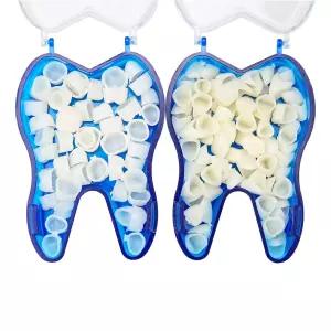 치아 임시 크라운 키트 구강 미백 보호 어금니 베니어 전면 및 후면2박스