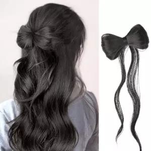 집게형 뒷머리 웨이브 리본 부분 가발/여자/여성/분리형/집게/헤어/피스/붙임머리/자연스러운/내추럴/볼륨