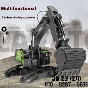 후이나 1593 RC 굴삭기 1/14 합금 건설 트럭 2.4ghz 무선 조종 자동차 22채널 차량 사운드 남자아이
