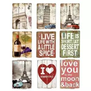 벽장식 복고풍 목제 포스터1 1P 벽걸이 인테리어 액자 WECD169