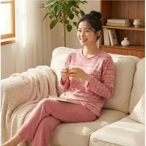 [롯데백화점]비비안 적당한 두께감의 편하게 착용가능한 여성 홈웨어세트 EZ1957 EZ1957P