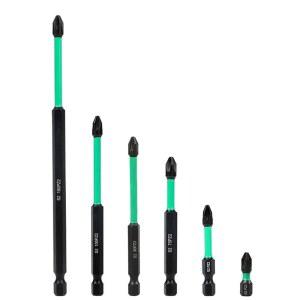 1pc 25-150mm PZ2 마그네틱 드라이버 비트 헤비 듀티 롱 Pozidriv 스크루 드라이버 비트 1/4 인치 6.35mm 육각 섕크 스크류 드라이버 핸드