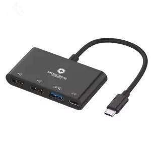 몽크로스 4IN1 멀티 허브 (스마트폰 태블릿 전용)/맥북/확장/유전/노트북/타입/타입랜젠더/타입허브