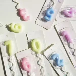 파스텔 벌룬 숫자 케이크 초 생일초 숫자초 케이크초 케이크장식