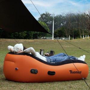 캠핑 에어 소파 200KG 내장 베드 펌프 경량 빠른팽창 내하중 휴대용