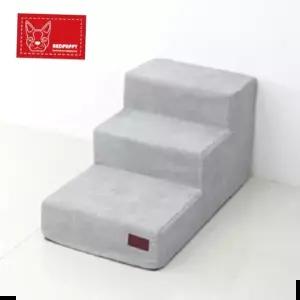 강아지쿠션 레드퍼피 스웰 펫스텝 3단 퓨터그레이