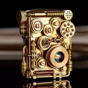 스팀 펑크 지포라이터 자석 궤도 빈티지 기름라이터 퍼즐