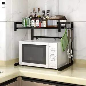 키밍 길이조절 조립식 전자레인지 선반 주방정리/거치/받침/전기/밥솥/식탁/이동식/전자렌지/거치대/수납장