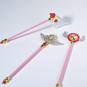 카드캡터체리 마법지팡이 마법진 카드 세트 별의 마법봉 마법진요술봉 회전 코스프레 닭봉