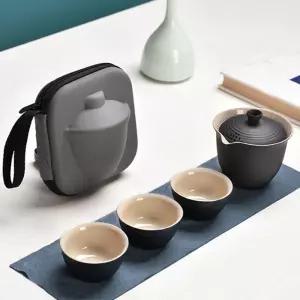 다도 찻잔 휴대용 주전자 전통 다기 차 잔 티팟 도구 세트