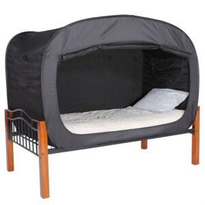 샤크팡 1인용 용품 캐노피 텐트 거실 원터치 암막 난방텐트 커텐형