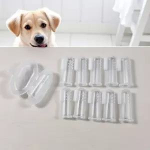 손가락 세트 실리콘 칫솔 12p 애견 케이스