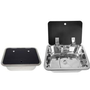 샤크팡 접이식 사각 스텐 설거지 세면대 간이 싱크볼 캠핑카