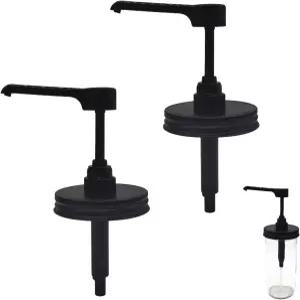 메이슨 병용 긴 노즐 시럽 꿀 디스펜서 펌프 뚜껑 병에 물이 떨어지지 않도록 플라스틱 및 스테인리스 스틸