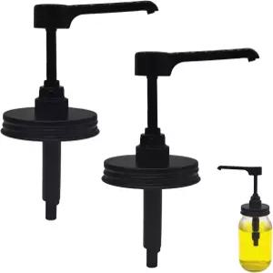 메이슨 병용 긴 노즐 시럽 꿀 디스펜서 펌프 뚜껑 병에 물을 뿌리지 마세요 플라스틱 및 스테인리스 스틸