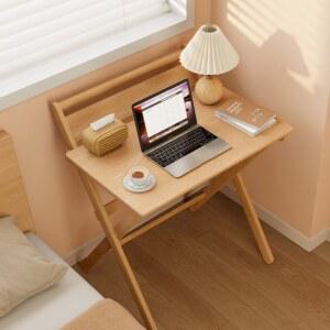 접이식책상 책상겸테이블 원목 미니 60cm 컴퓨터 접이식 라이트우드 탁자 튼튼한 침대
