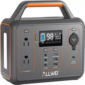 올웨이 휴대용 발전소 300W 280Wh 태양광 발전기 110V 순수 사인파 교류 콘센트 CPAP 야외 RV 캠핑 긴급
