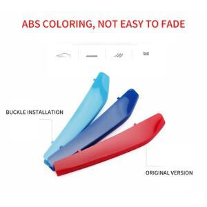 BMW 1 시리즈 F20 M-파워 스타일링 외장 악세서리용 3PCS ABS 삼색 자동차 레이싱 그릴 트림 스트립