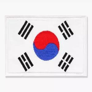 가방꾸미기 찍찍이 대형 8x5cm 국기 의류리폼자수패치 밸크로패치