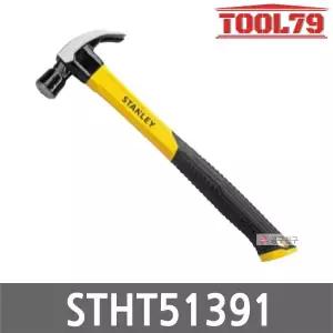 스탠리 STHT51391 빠루 망치 화이바 자루 454g (16온스) 곡선형 빠루 장도리 못제거 못박기