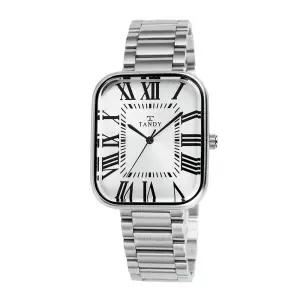 TANDY 탠디 클래식 커플 메탈 손목시계 T-3923 남자 화이트