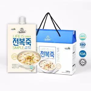 [진심]전복죽 선물세트 12팩입 스파우트 파우치 완도 전복