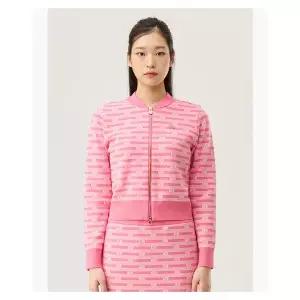 [르꼬끄](강남점)[이월][40% OFF] 우먼스 스웨터 슬림핏 자가드 가디건 PIK / QQ122OST11