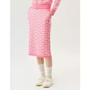 [르꼬끄](강남점)[이월][40% OFF] 우먼스 스웨터 슬림핏 자가드 스커트 핑크 PIK / QQ122OST12