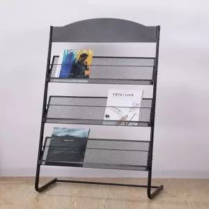 철제잡지꽂이 카달로그 거치대 카다로그 리플릿 홍보물 꽂이 단서 삼중 잡지 이동식 브로셔