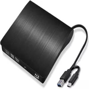 JOYIN-BURN 외장형 6X 블루레이/DVD 라이터 USB 3.0 및 C 타입 3D 블루레이 플레이어 드라이브 CD/DVD 버너