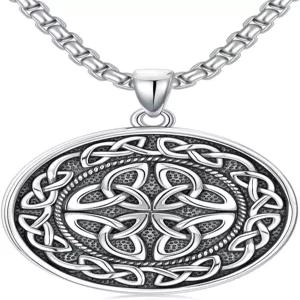 래트 925 스털링 실버 켈틱 남성용 매듭 목걸이