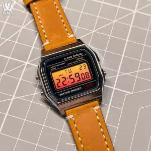 카시오 호환 F-91W 디스플레이 스티커 A158 A159 A168 용 레인보우 그라디언트 스크린 필름 DIY 수정 시계