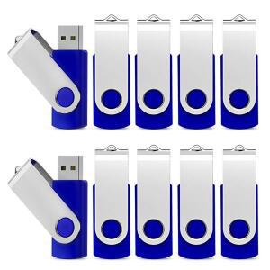 10pcs USB 플래시 드라이브 128GB 64GB 32GB 2G 1G 512M 256M 2.0 메모리 스틱 접이식 엄지 도매 입찰