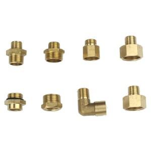 M14 M18 미터법 암수 스레드 황동 엘보 니플 파이프 피팅 어댑터  분무기용 커플러 커넥터