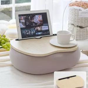 쿠션테이블 무릎 북 독서 좌식 퍼플 휴대용 테블릿