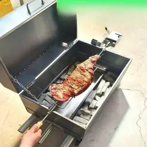 돼지통 통돼지바베큐기계 회전 바베큐그릴 캠핑 가정용 식 숯불 꼬치 야외 화로 구이