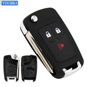 YOUBBA 3/2 + 1 버튼 교체 키 쉘 케이스 fob CHEVROLET Spark Flip Remote Control Fob 2012-2016