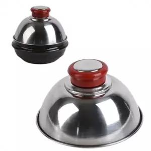 뜨겁지 않은 안전 핸들 뚝배기 뚜껑-소 13cm 폭탄 계란찜 필수품