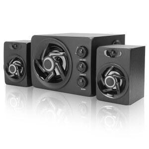 트레블 극장 책장 3d 베이스 조절식 패시브 홈 2.1채널 서라운드 3.5mm pc aux 스피커, 스테레오 및 컴퓨터용