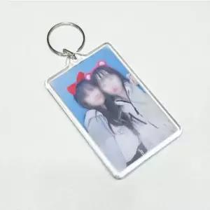 증사홀더 아크릴 투명 증사 최애 사진 액자 키링 직사각 특대형