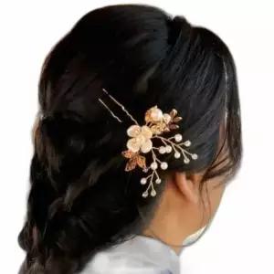 혼주뒤꽃이 비녀 골드 머리뒤꽂이 전통비녀