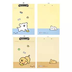 ka 카카오프렌즈 몰티즈 A4 클립보드 약 235x310mm 합지 서류철 결재판 문서 깔끔 정리 실용적인 타공걸이