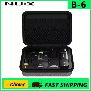 NUX B-6 색소폰 무선 시스템 충전 케이스 포함 작동 범위 20 고해상도 24비트44.1kHz 오디오 2.4GHz