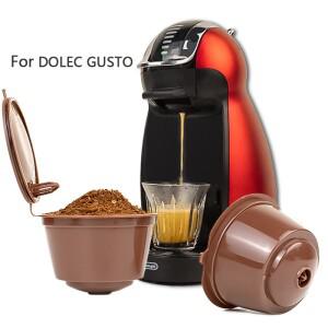 재사용 가능한 커피 캡슐 포드 필터 컵 Nescafe Dolce Gusto 파우더 빈 용 리필 캡