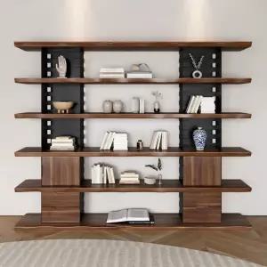철제 우드 책장 책꽂이 책꽃이 3cm 원목 두께 모던