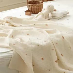 리에또 아기 면 거즈 블랭킷 낮잠 이불 사계절 담요